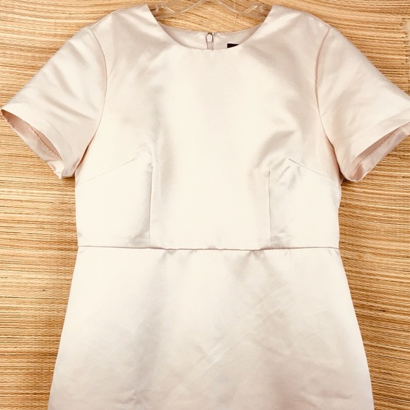NWT J. Crew Collection Michelle A-line Mini Dress Duchesse Satin Champagne  12 - mordernwear.com